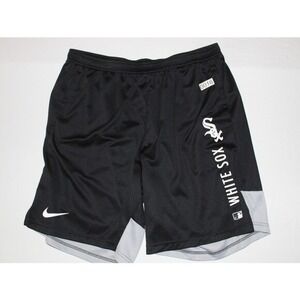 Nike Player Issue Chicago White Sox MLB‎ Shorts Athletic Training Black Mens XXL